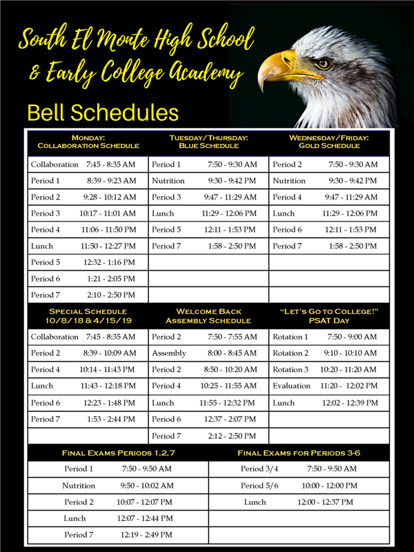 Our School / Bell Schedule